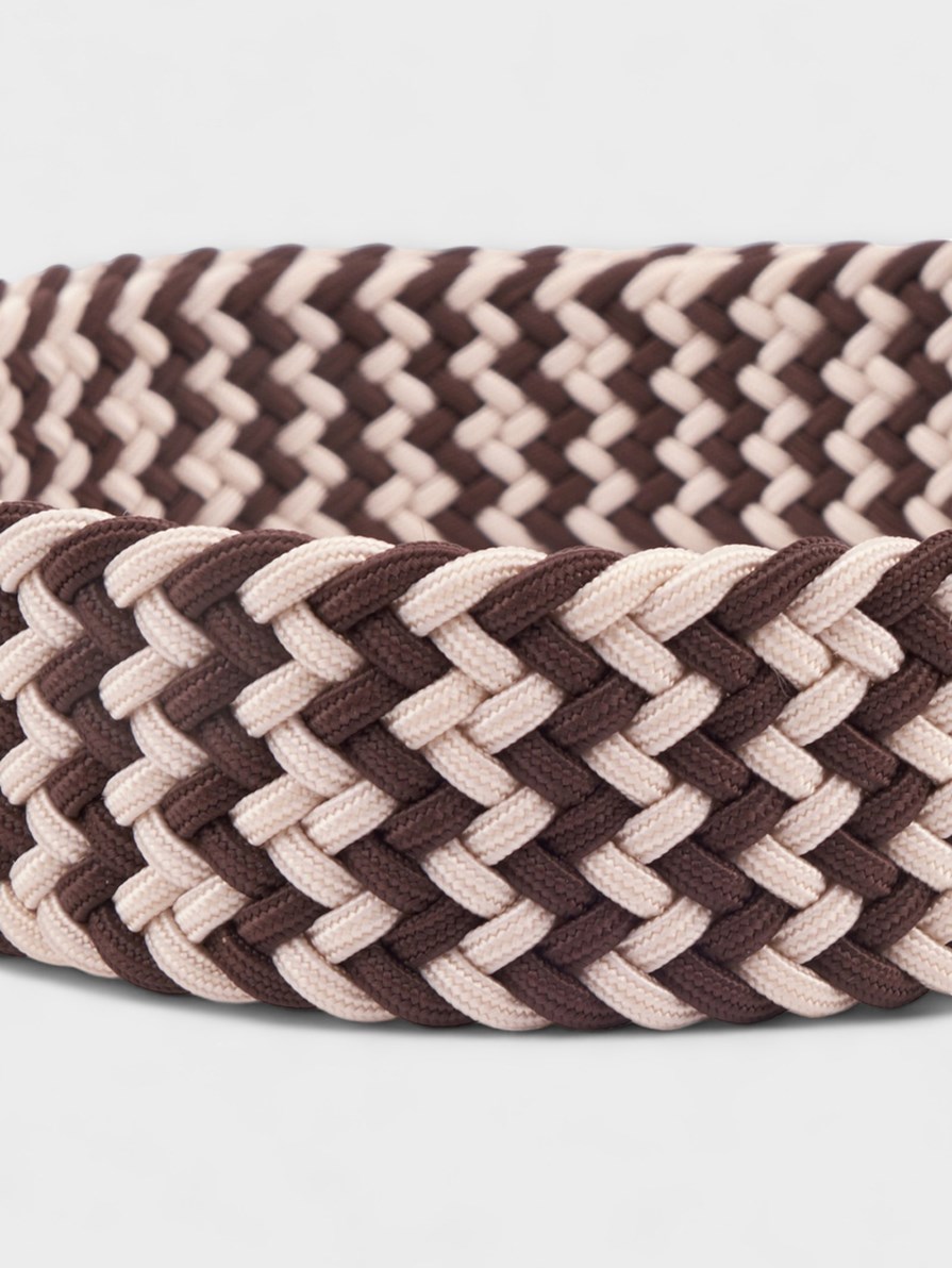 SANTORINI BEIGE/BROWN BRAIDED BELT 