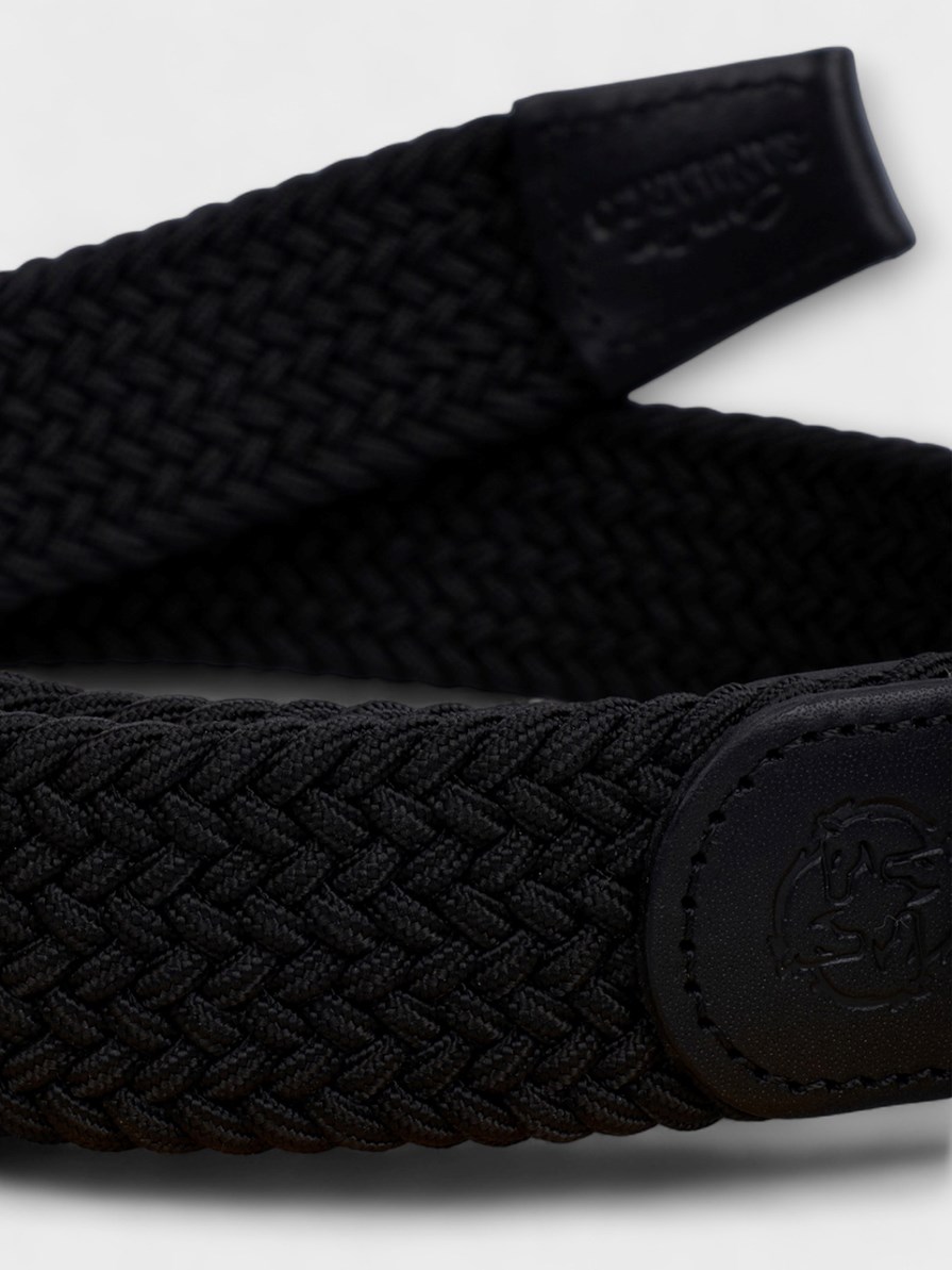 SANTORINI BLACK BRAIDED BELT 