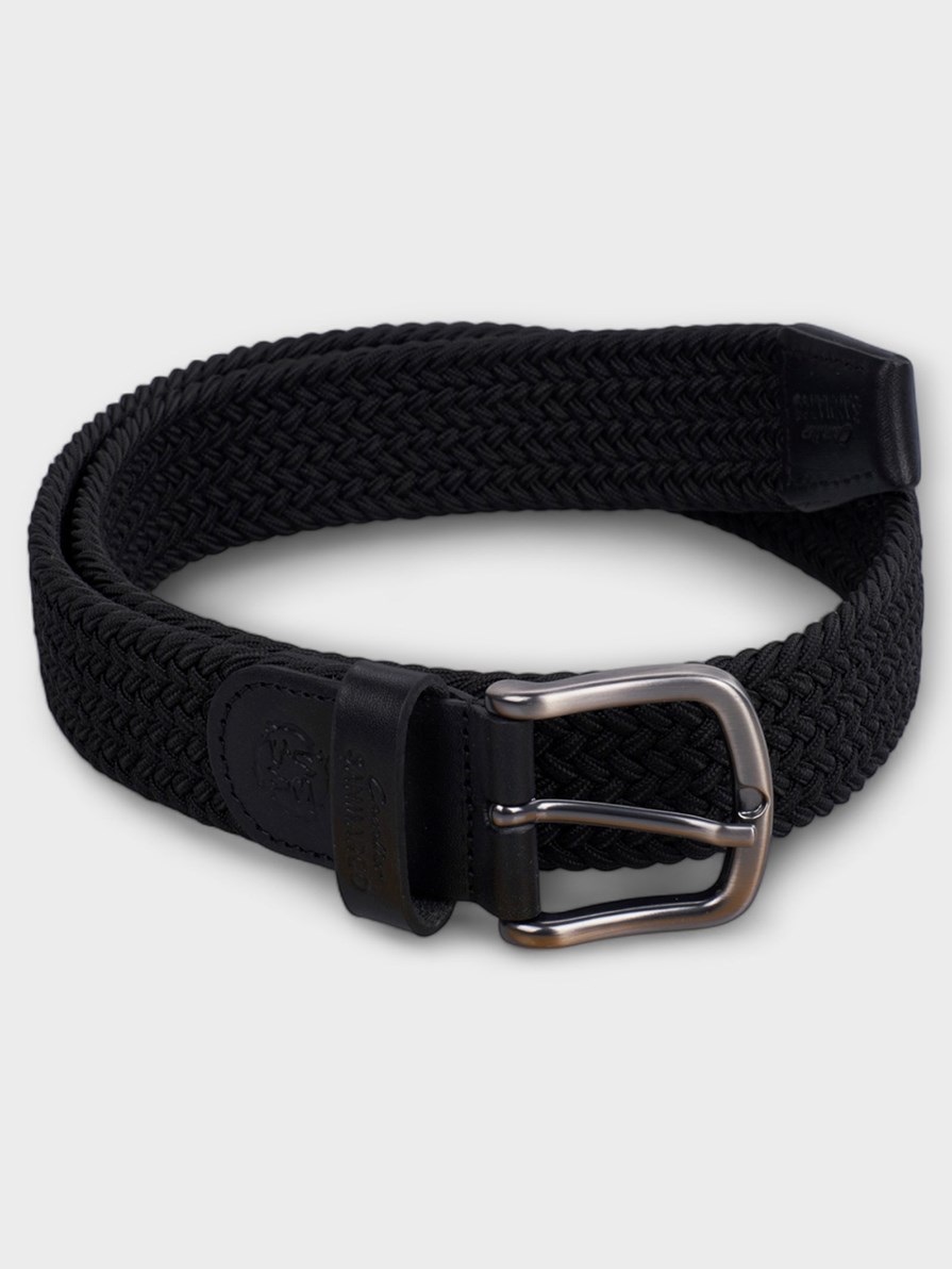 SANTORINI BLACK BRAIDED BELT 