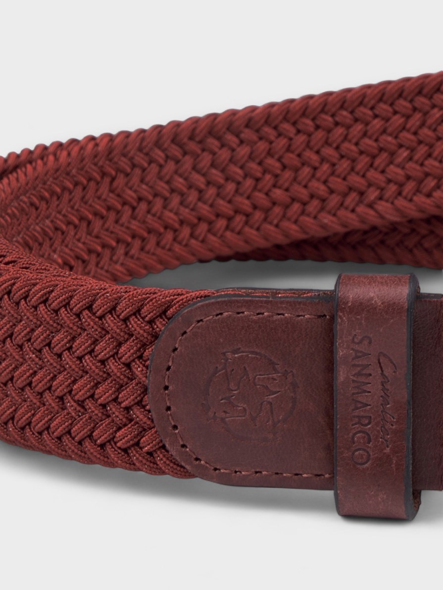 SANTORINI BORDEAUX BRAIDED BELT 