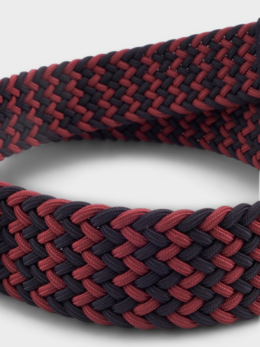 SANTORINI BORDEAUX/NAVY ÖRGÜ KEMER