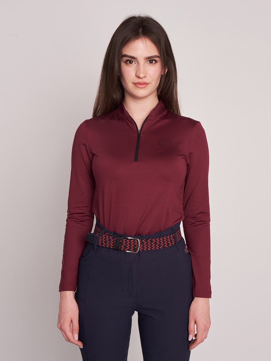 SANTORINI BORDEAUX/NAVY ÖRGÜ KEMER