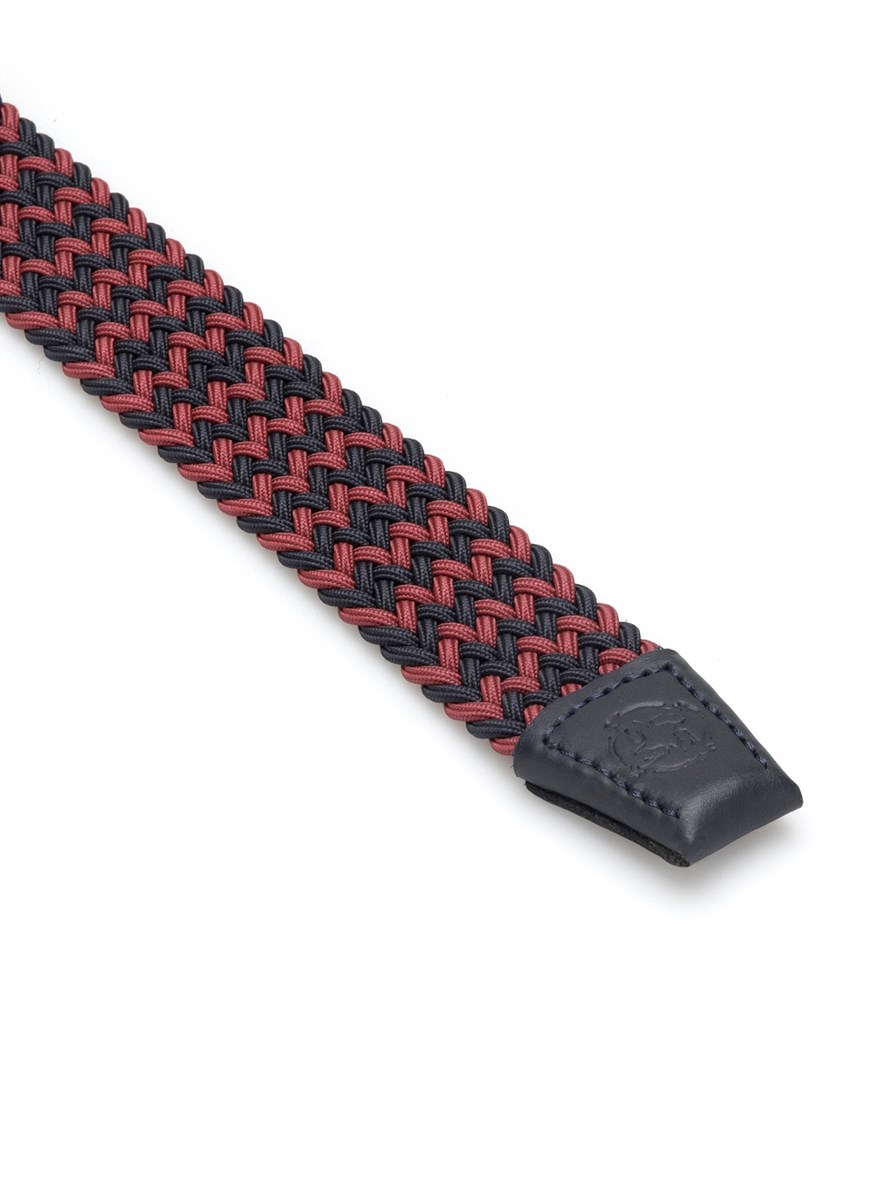 SANTORINI BORDEAUX/NAVY BRAIDED BELT 