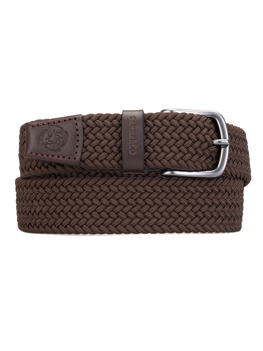 SANTORINI BROWN BRAIDED BELT 