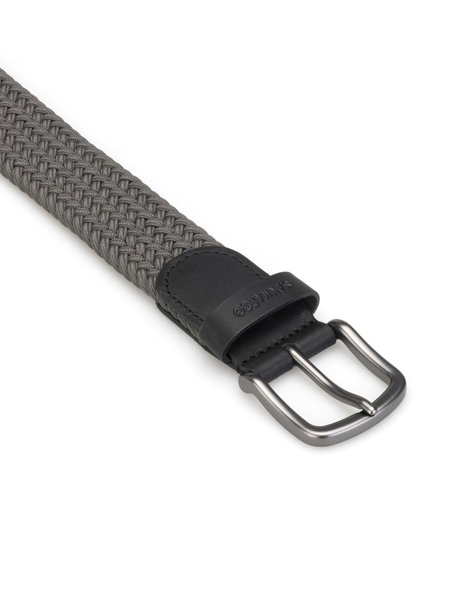 SANTORINI DARK GRAY BRAIDED BELT 