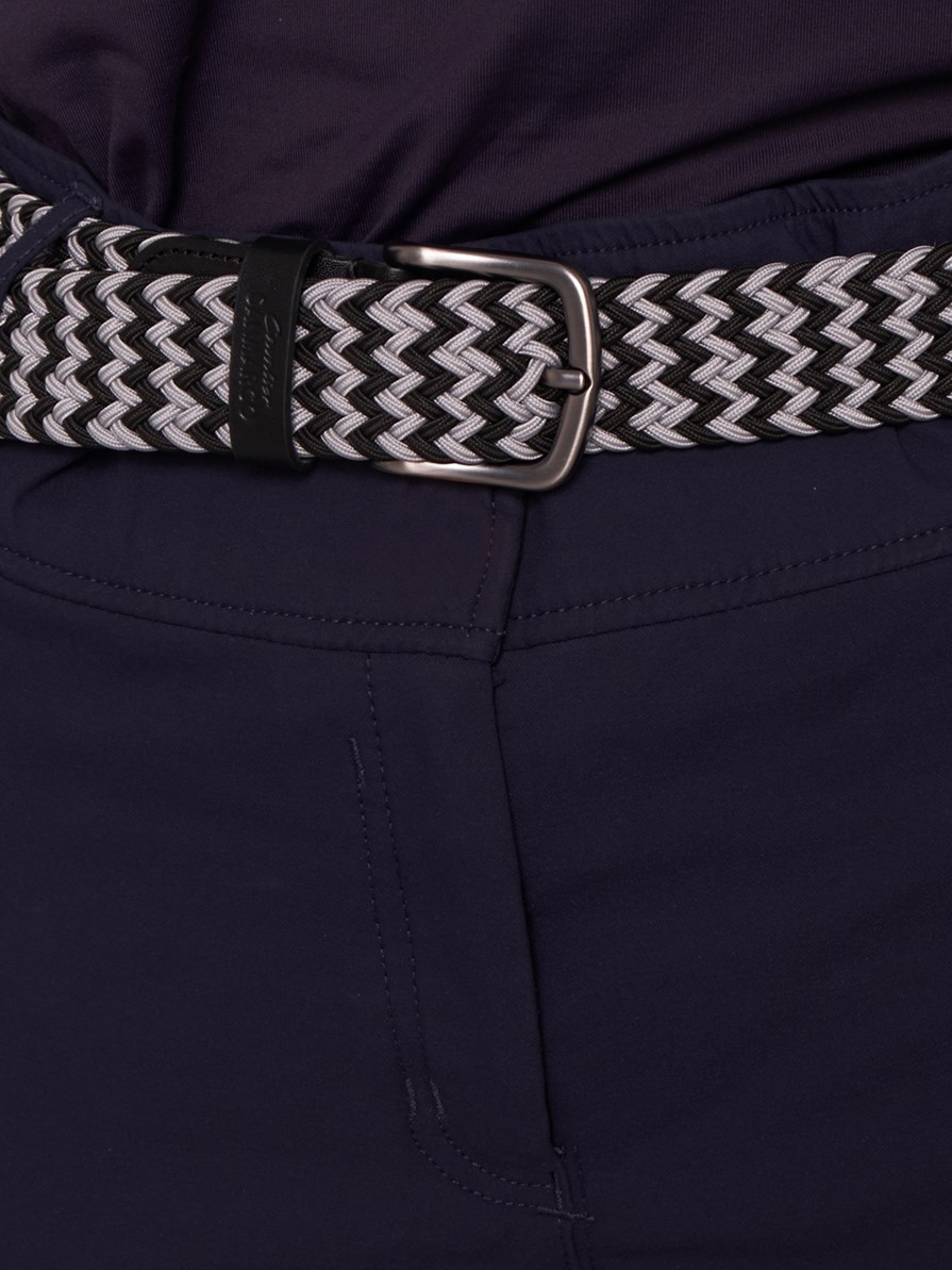 SANTORINI GRAY/BLUE-BLACK BRAIDED BELT 