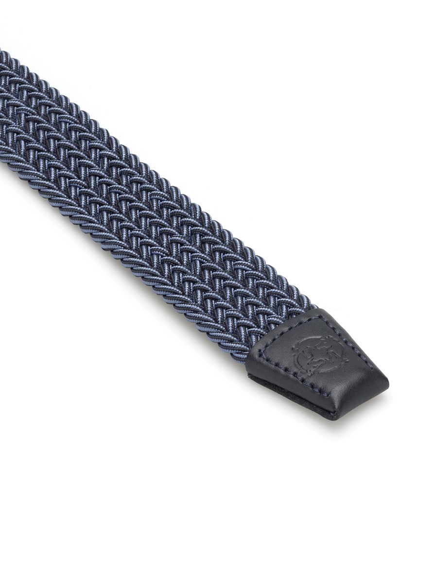 SANTORINI MELANGE BLUE BRAIDED BELT