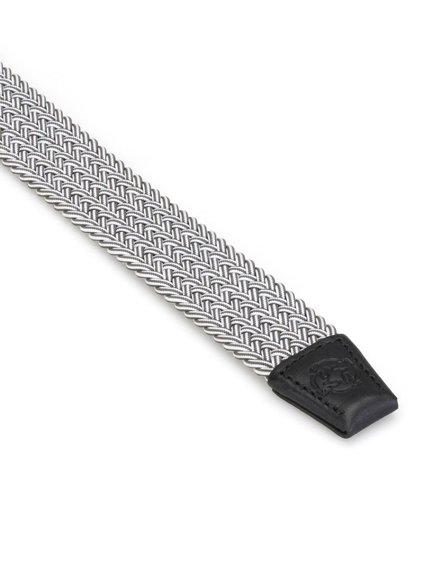 SANTORINI MELANGE GRAY BRAIDED BELT 
