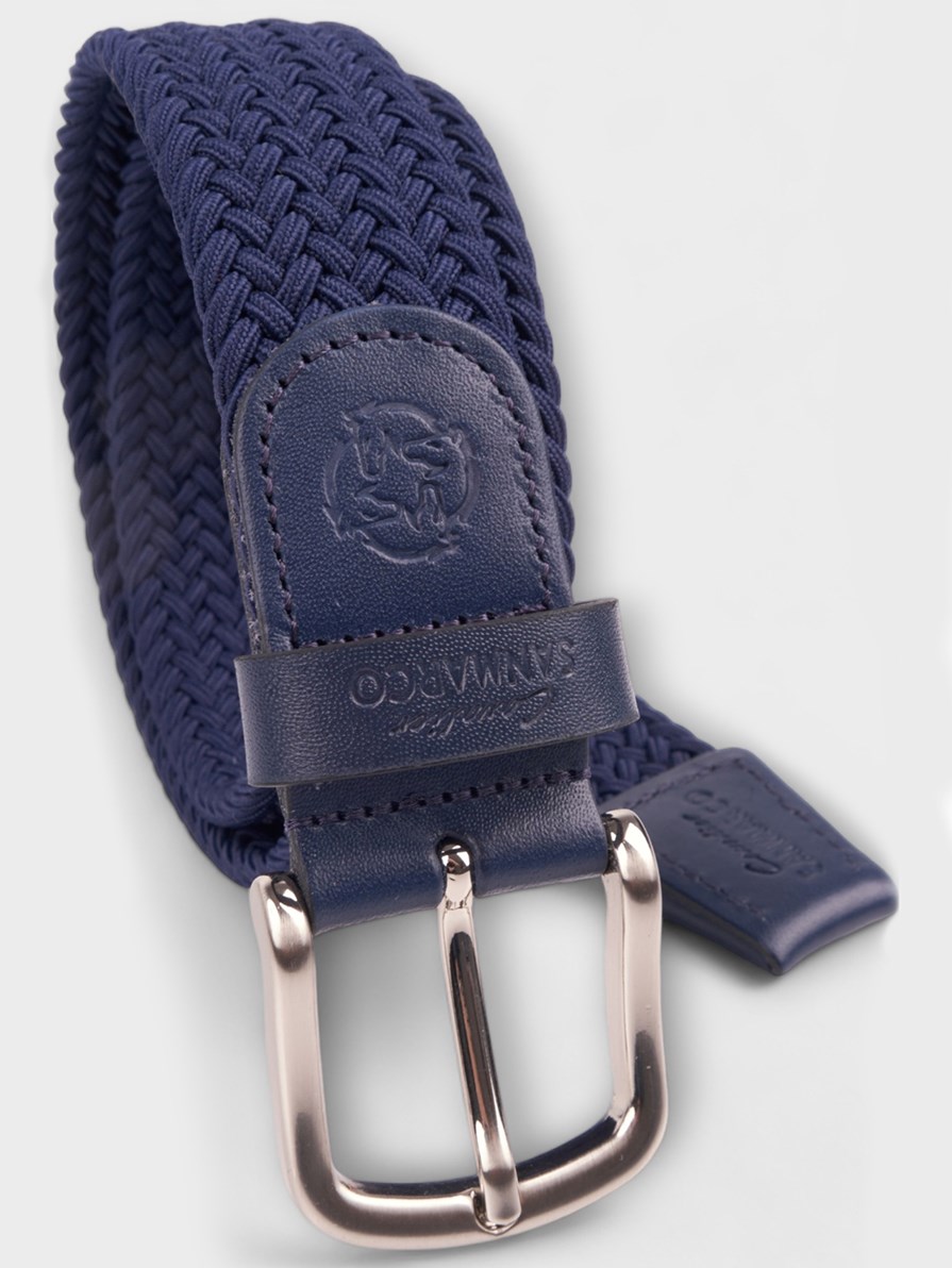 SANTORINI NAVY BRAIDED BELT 