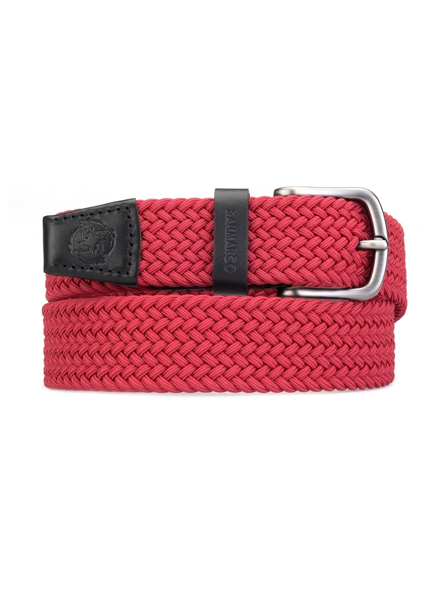 SANTORINI RED BRAIDED BELT 