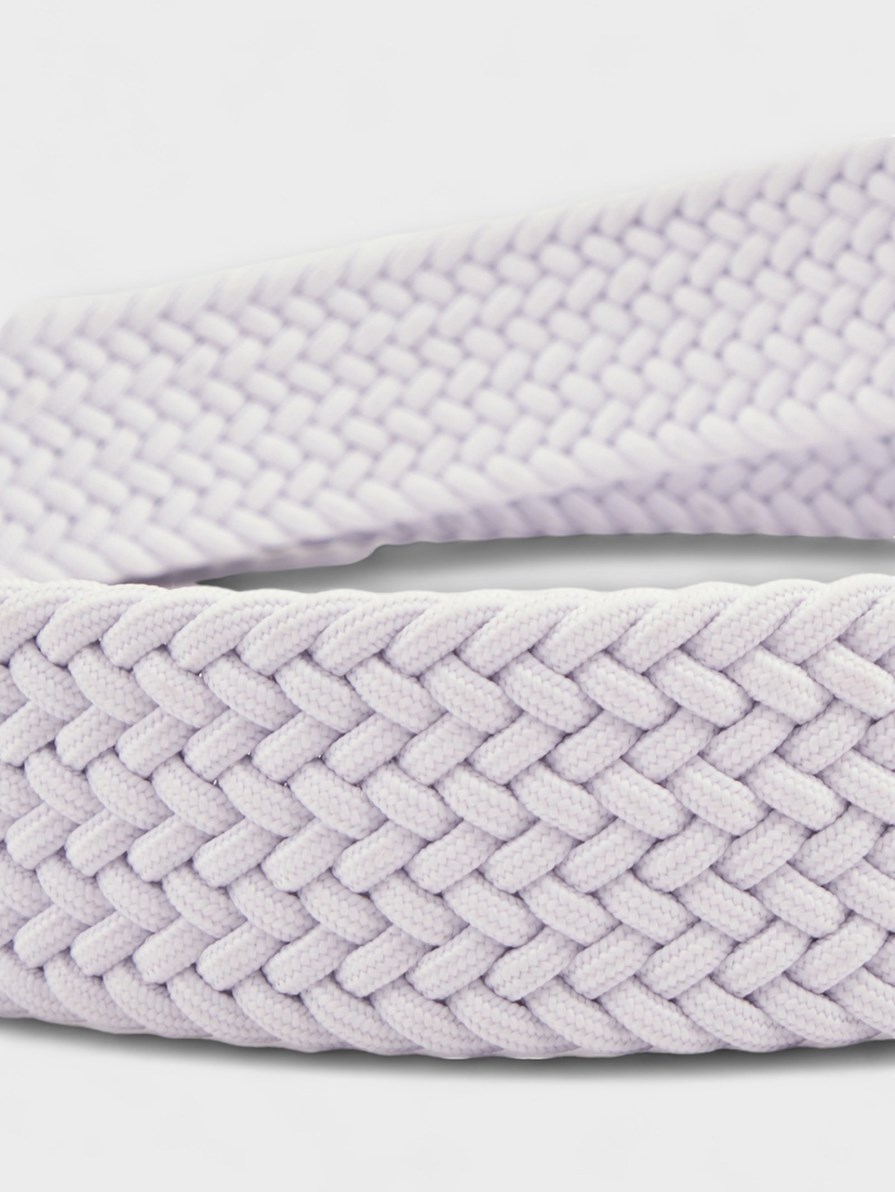 SANTORINI WHITE BRAIDED BELT 