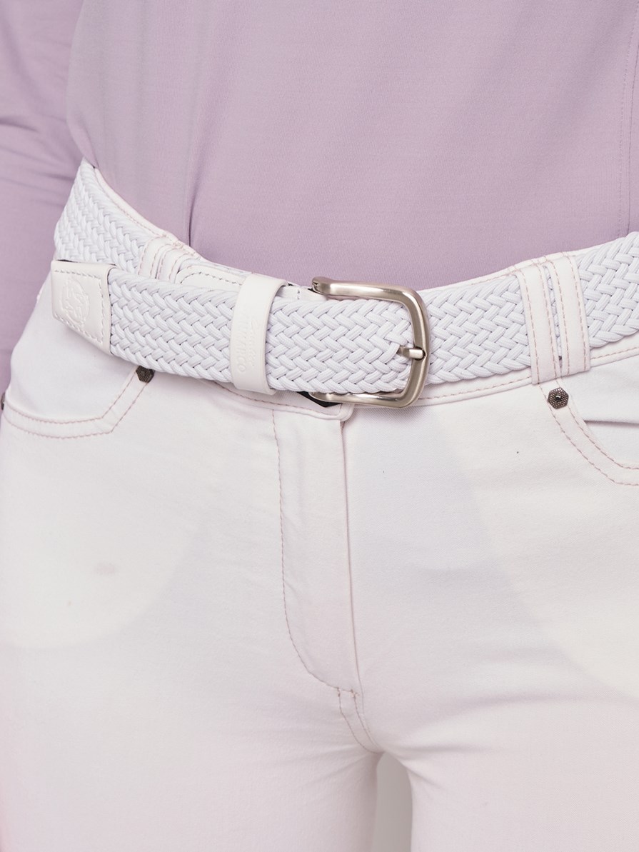 SANTORINI WHITE BRAIDED BELT 