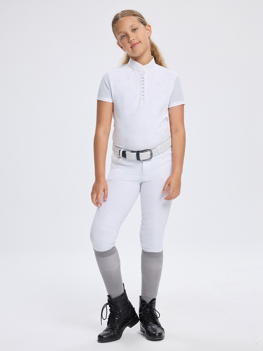 SILVER STAR SILVER GIRL'S COMPETITION POLO SHORT SLEEVE 