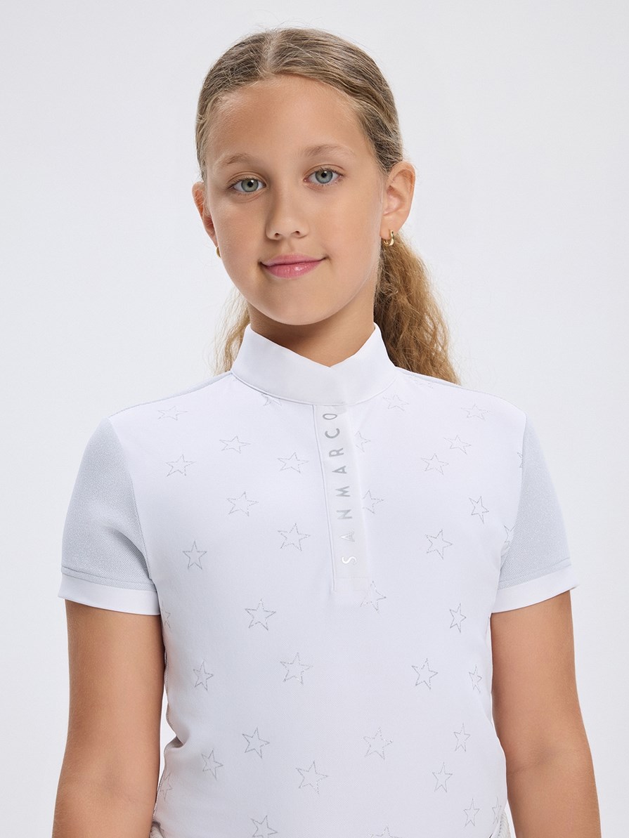 SILVER STAR SILVER GIRL'S COMPETITION POLO SHORT SLEEVE 