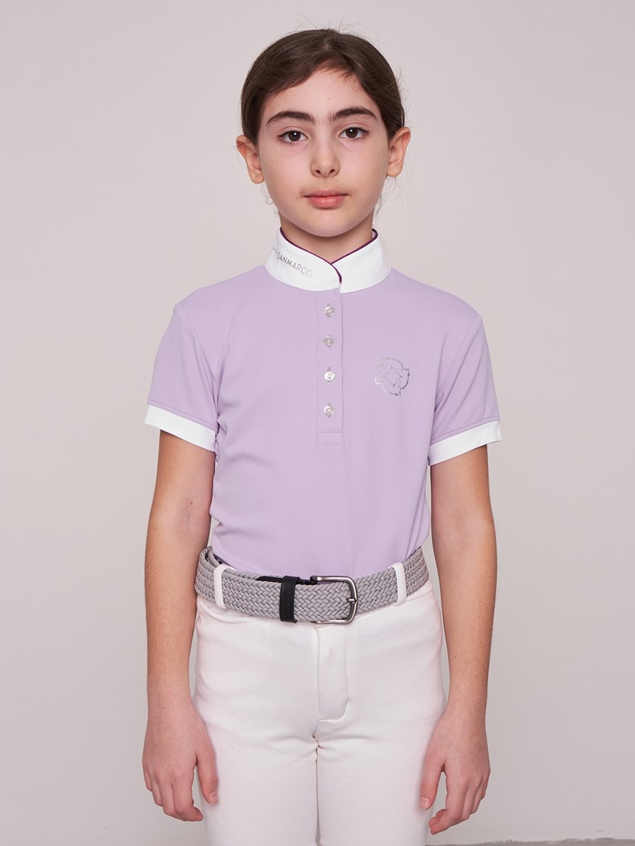 STAR LILAC GIRL'S COMPETITION POLO SHORT SLEEVE