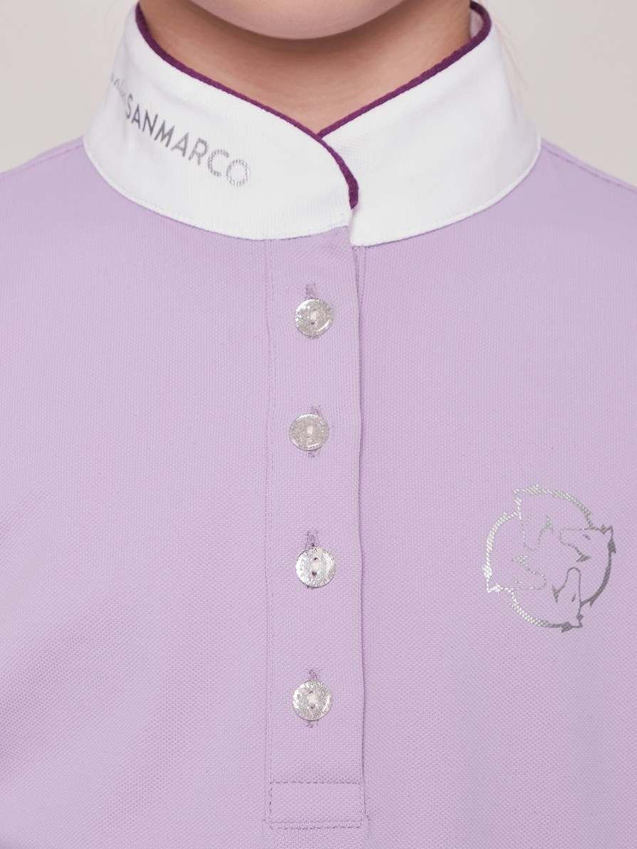 STAR LILAC GIRL'S COMPETITION POLO SHORT SLEEVE