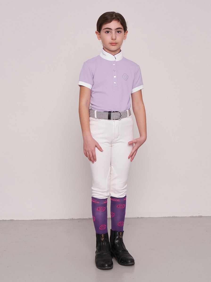 STAR LILAC GIRL'S COMPETITION POLO SHORT SLEEVE