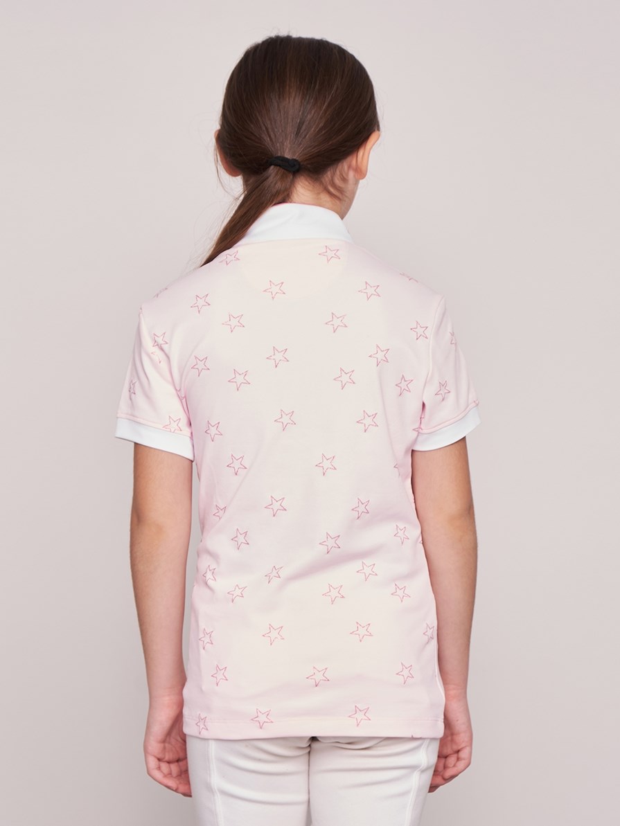 STAR PINK GIRL'S COMPETITION POLO SHORT SLEEVE