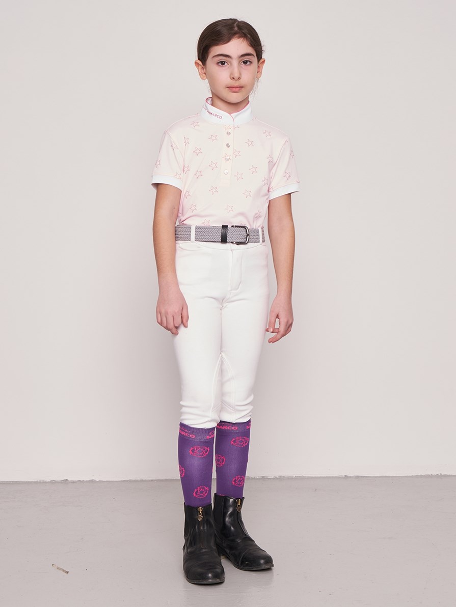 STAR PINK GIRL'S COMPETITION POLO SHORT SLEEVE