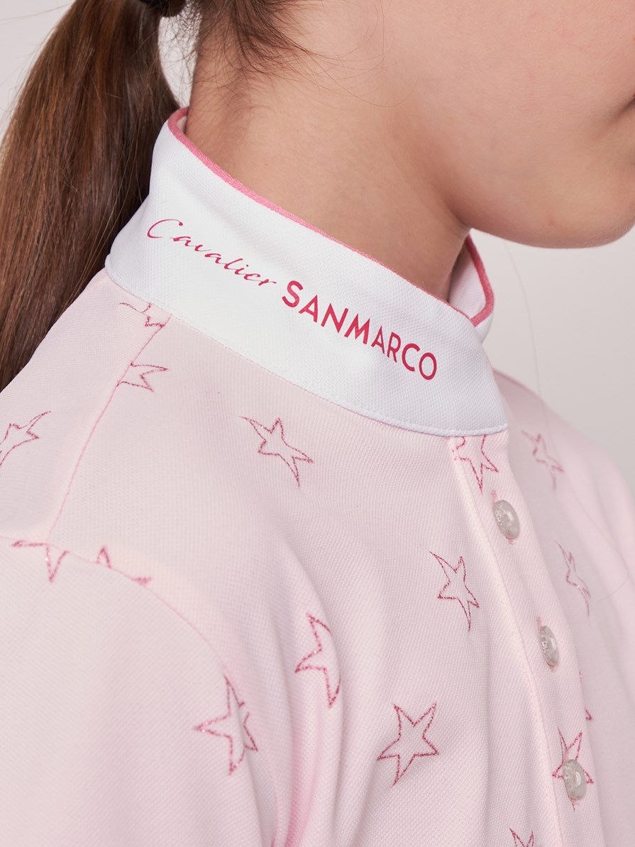 STAR PINK GIRL'S COMPETITION POLO SHORT SLEEVE