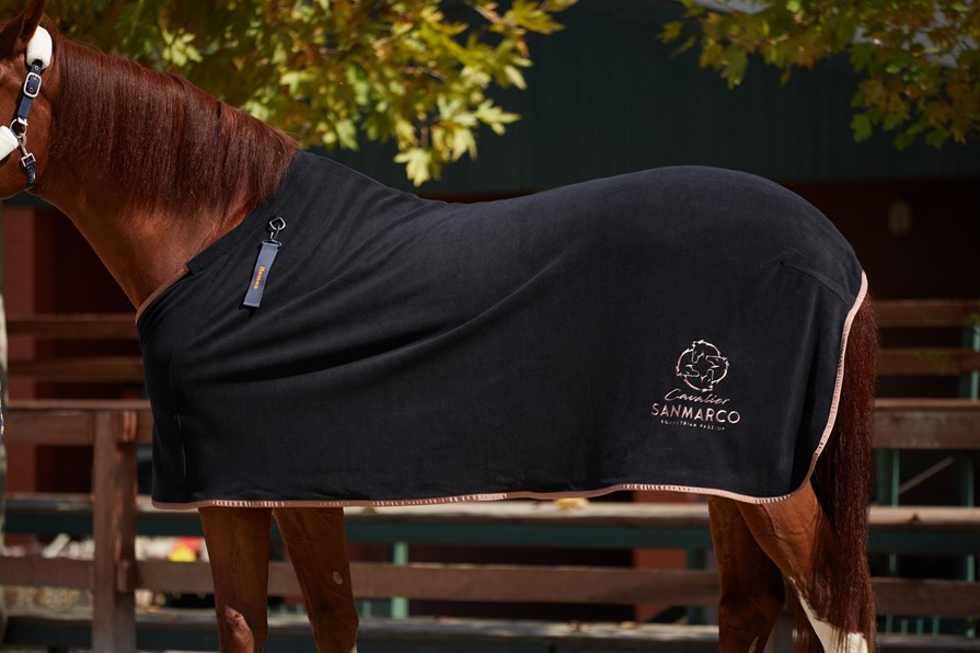 TORONTO BLACK/ROSE GOLD FLEECE BLANKET