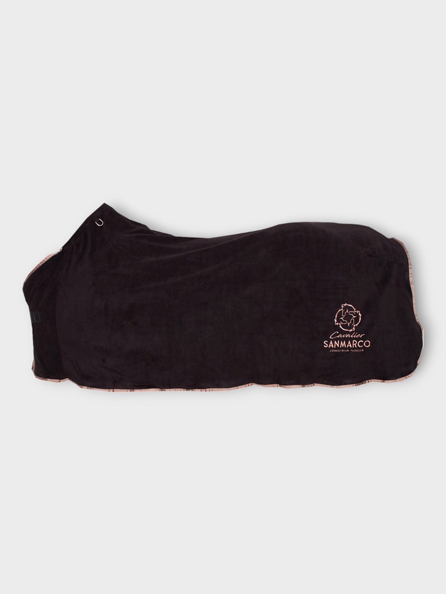 TORONTO-P BLACK/ROSE GOLD FLEECE BLANKET 