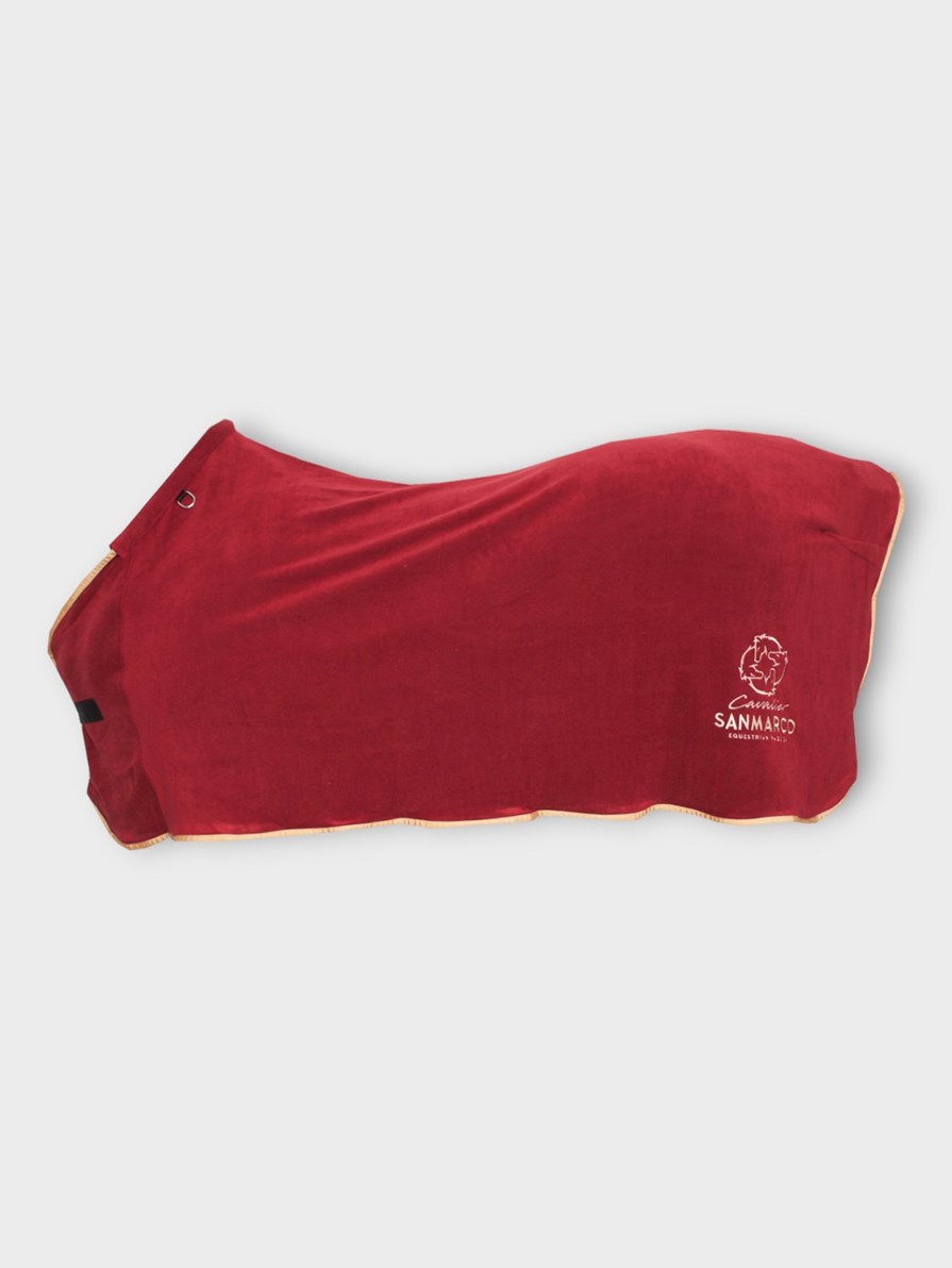 TORONTO-P BORDEAUX/GOLD PONY POLAR BLANKET