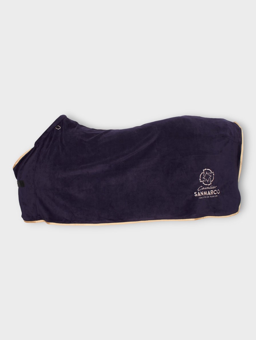 TORONTO-P NAVY/GOLD COPERTA IN PILE X PONY