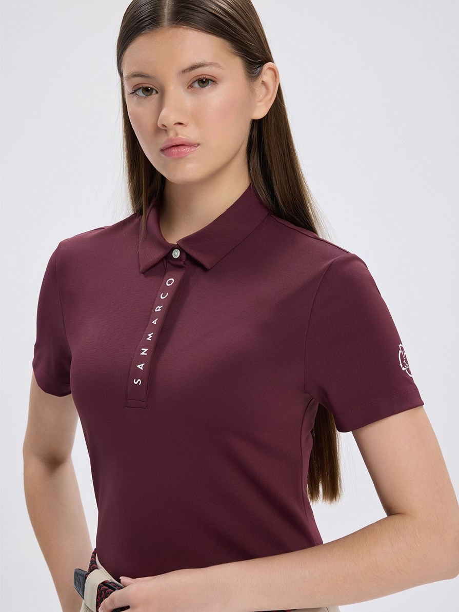 VALENCIA BORDEAUX POLO TECH ALLANEMENTO DONNA A MANICA CORTA 