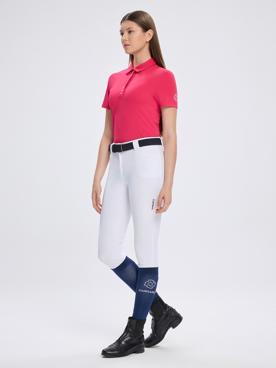 VALENCIA FUCHSIA POLO TECH ALLANEMENTO DONNA A MANICA CORTA 