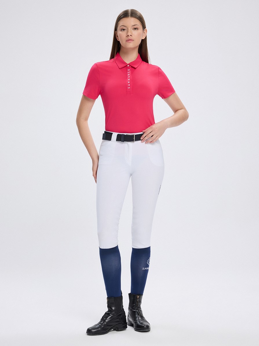 VALENCIA FUCHSIA POLO TECH ALLANEMENTO DONNA A MANICA CORTA 