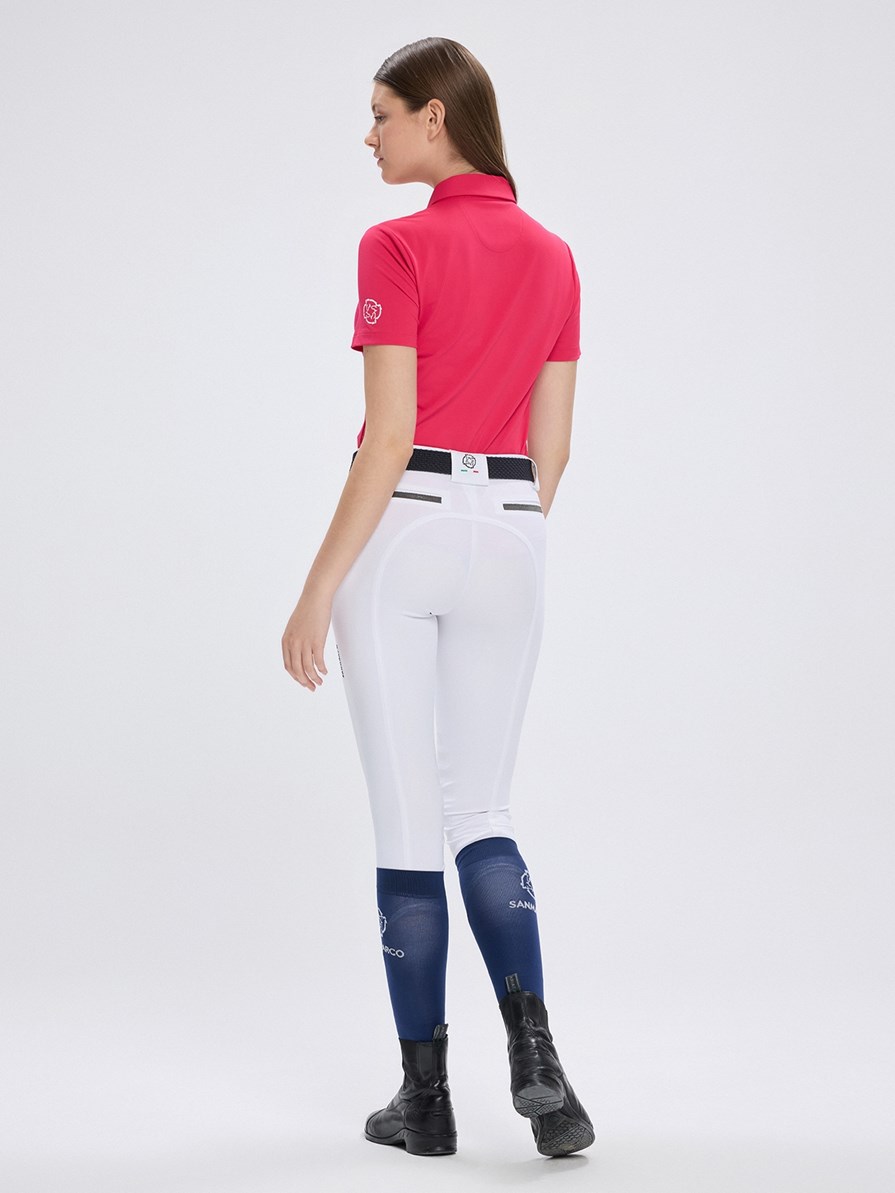 VALENCIA FUCHSIA POLO TECH ALLANEMENTO DONNA A MANICA CORTA 