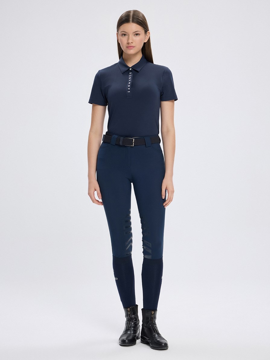 VALENCIA NAVY POLO TECH ALLANEMENTO DONNA A MANICA CORTA 