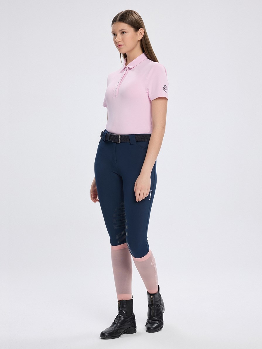 VALENCIA PINK POLO TECH ALLANEMENTO DONNA A MANICA CORTA 