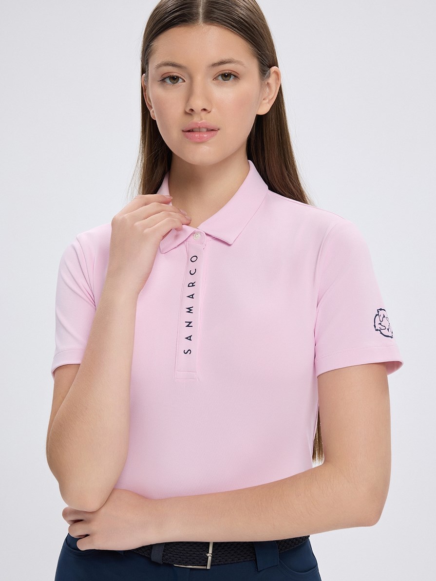 VALENCIA PINK POLO TECH ALLANEMENTO DONNA A MANICA CORTA 