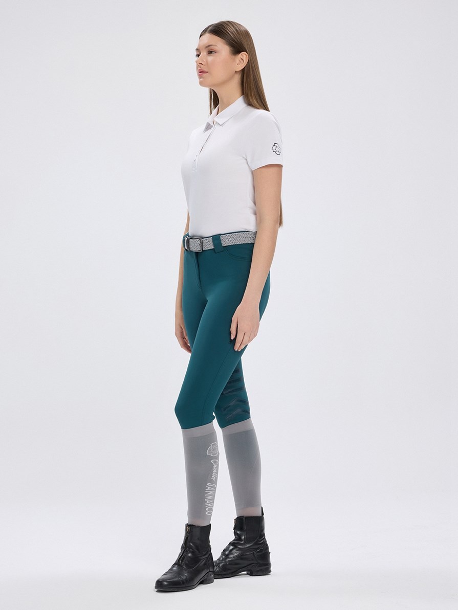 VALENCIA WHITE POLO TECH ALLANEMENTO DONNA A MANICA CORTA 