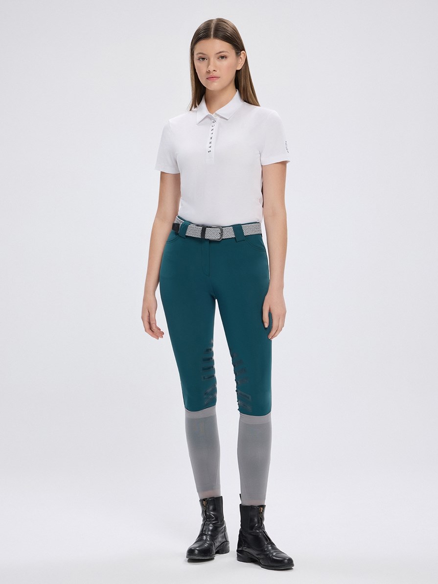 VALENCIA WHITE POLO TECH ALLANEMENTO DONNA A MANICA CORTA 