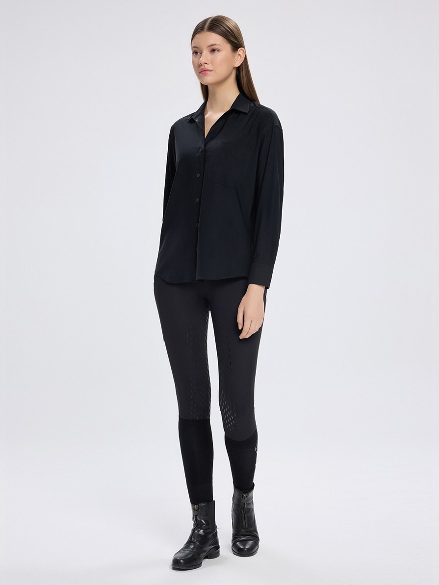 VENETA BLACK KADIN OVERSIZE CASUAL GÖMLEK 