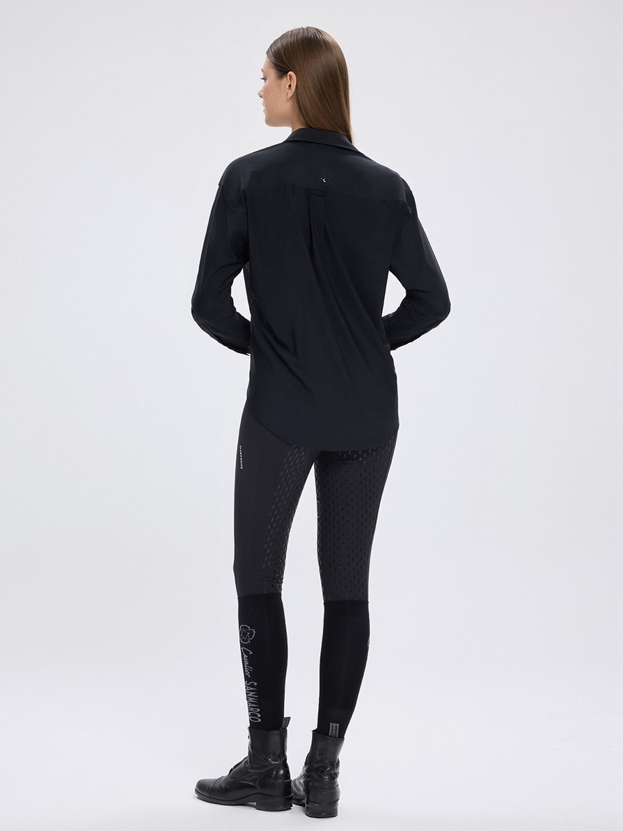 VENETA BLACK KADIN OVERSIZE CASUAL GÖMLEK 