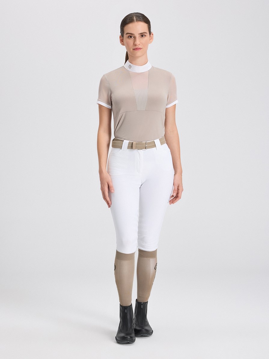 VERONA TAUPE WOMEN'S COMPETITION POLO SHORT SLEEVE