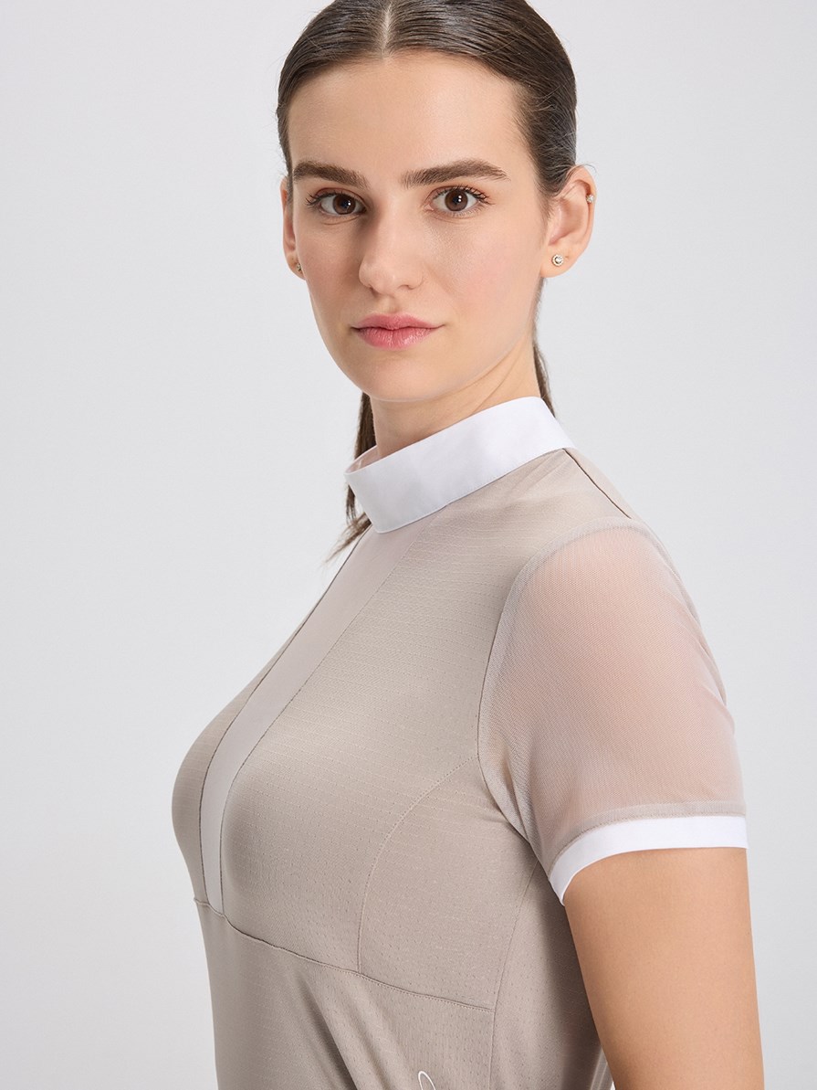 VERONA TAUPE WOMEN'S COMPETITION POLO SHORT SLEEVE