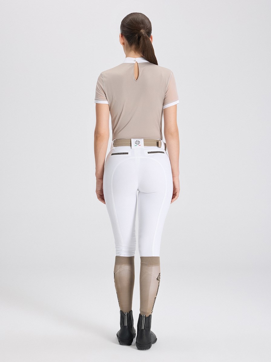 VERONA TAUPE WOMEN'S COMPETITION POLO SHORT SLEEVE