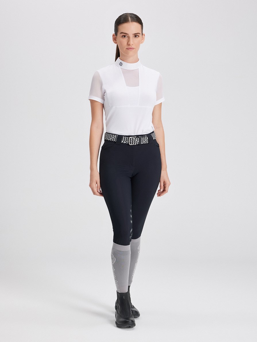VERONA WHITE WOMEN'S COMPETITION POLO SHORT SLEEVE