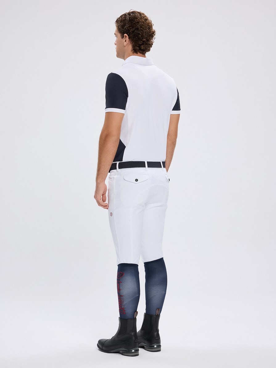 VITTORIO WHITE/NAVY POLO DA CONCORSO UOMO MANICA CORTA 