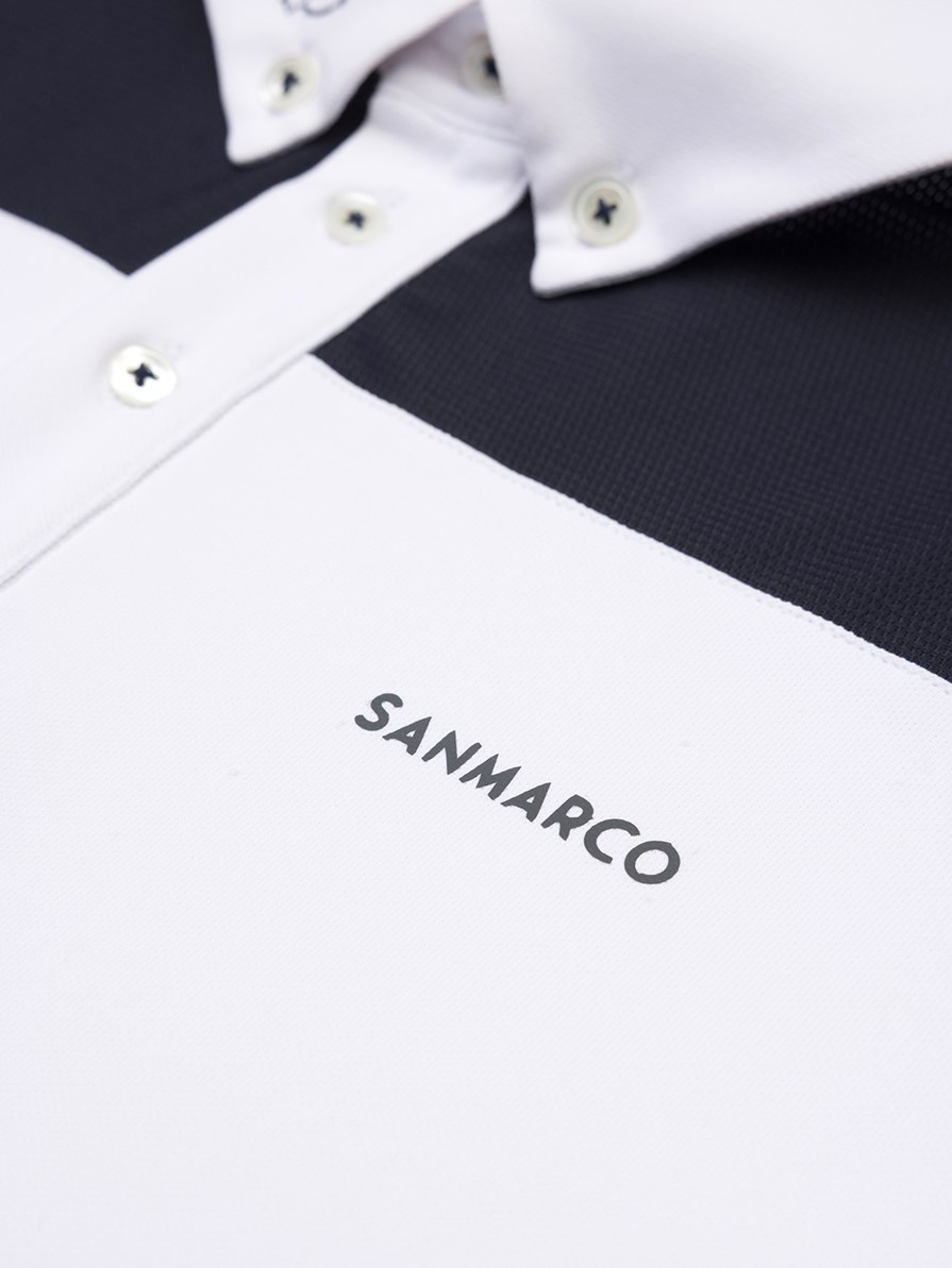 VITTORIO WHITE/NAVY POLO DA CONCORSO UOMO MANICA CORTA 