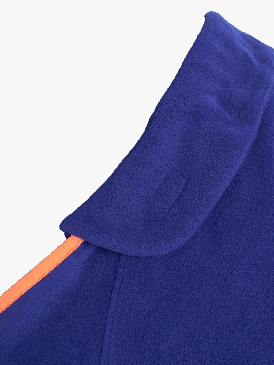 WINDSOR ELECTRIC BLUE/ORANGE FLEECE BLANKET WITH COLLAR