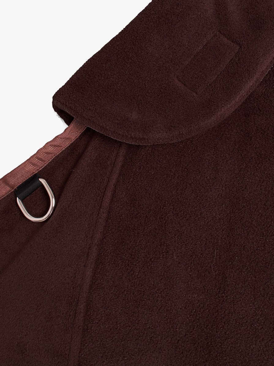 WINDSOR-P BROWN/ROSE GOLD COPERTA IN PILE CON COLLETTO