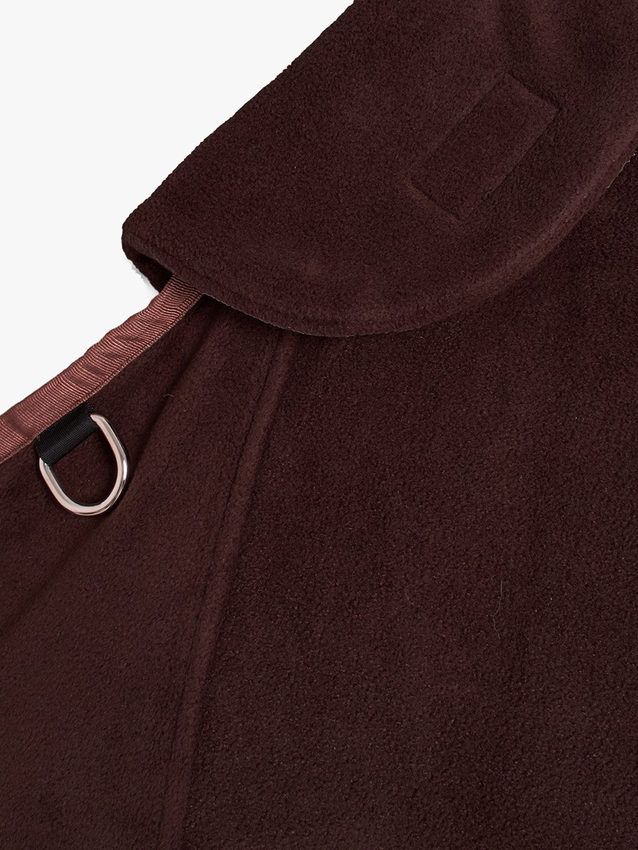 WINDSOR-P BROWN/ROSE GOLD FLEECE BLANKET WITH COLLAR 