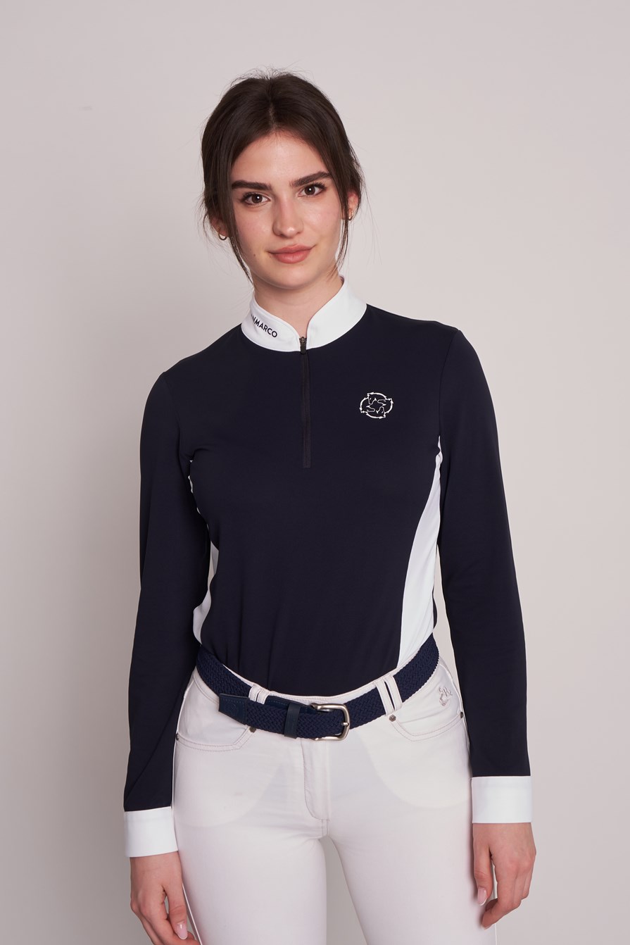 POLO DA CONCORSO DONNA M/L   -   WOMEN   NAVY/WHITE