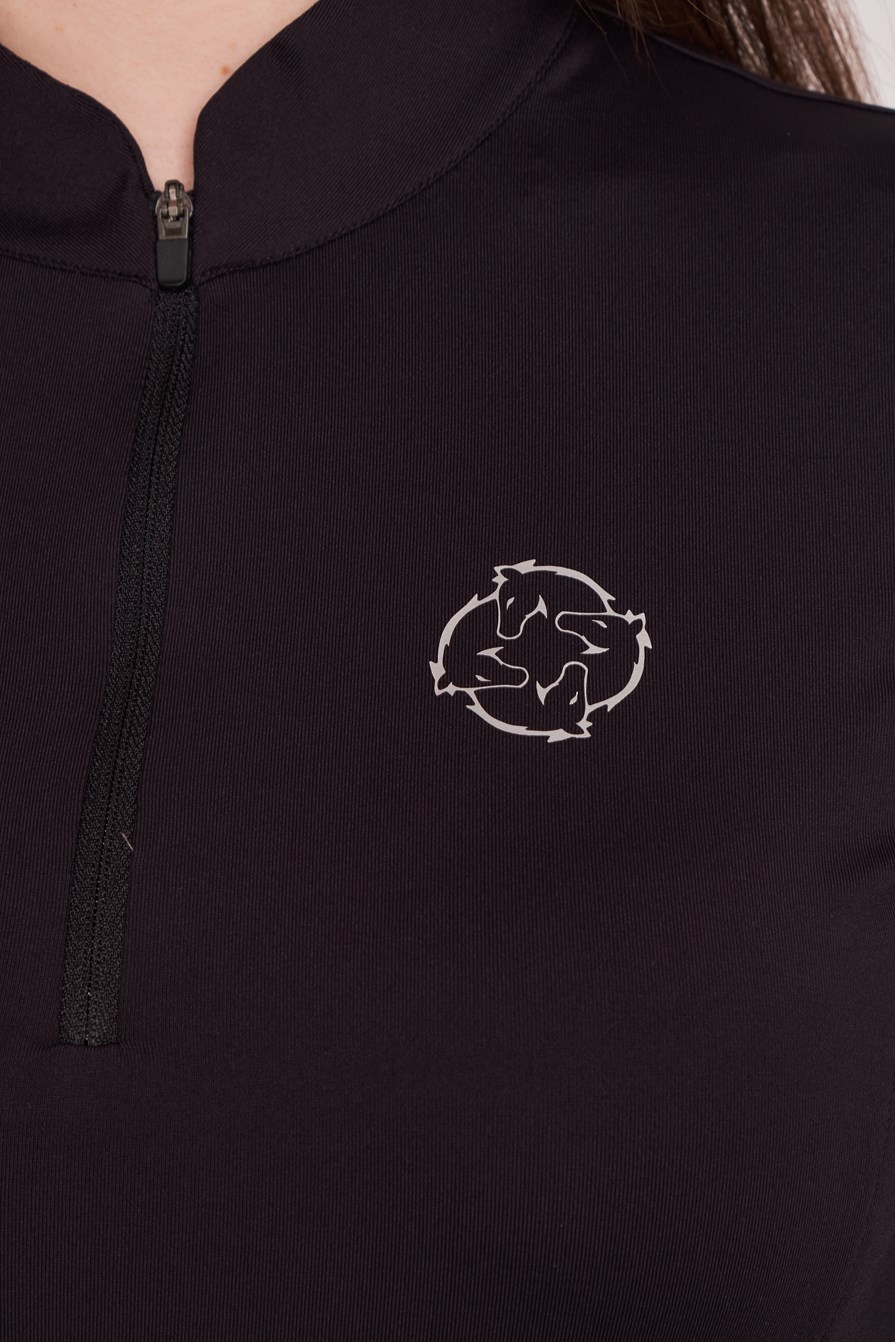 MAGILETTA DONNA M/L QUARTER ZIP   -   WOMEN   BLACK/BLACK